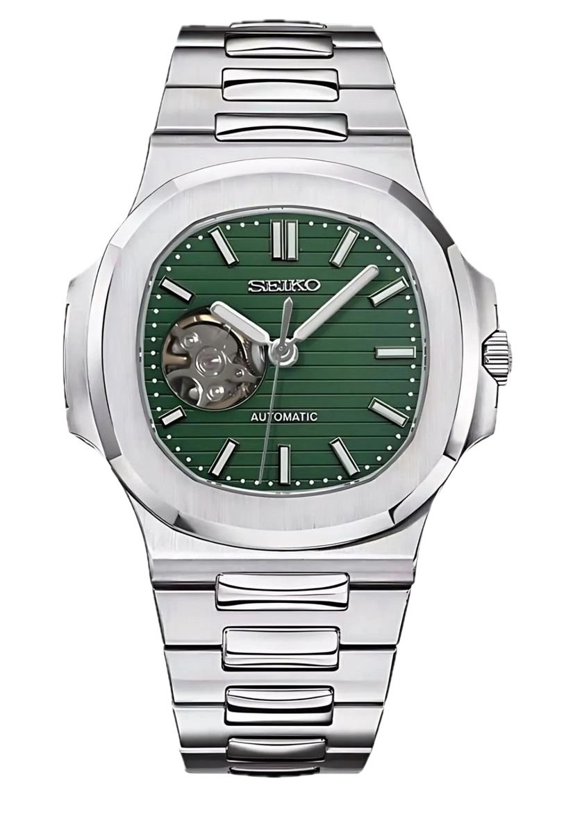 Lumière Nautilus Open Heart Silver (Green)