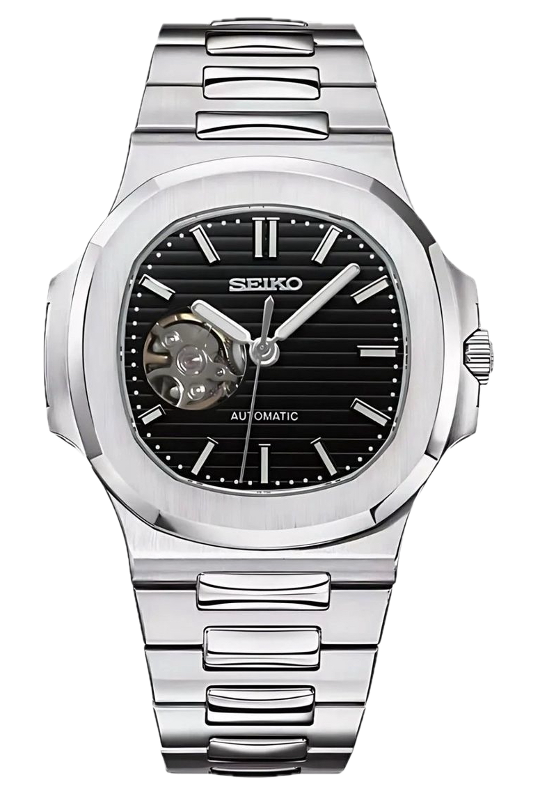 Lumière Nautilus Open Heart Silver (Black)