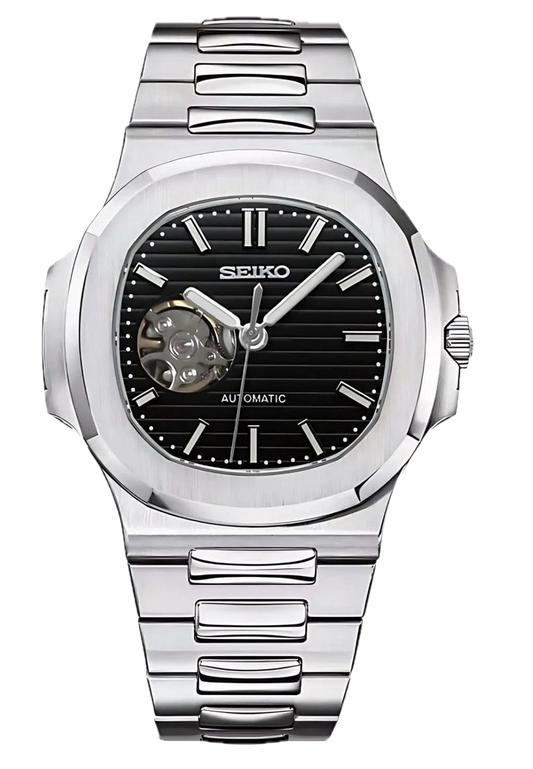 Lumière Nautilus Open Heart Silver (Black)