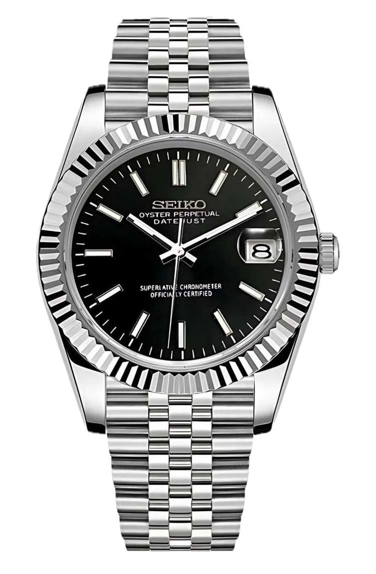 Lumière Date Just Silver Basic Dial (Black)